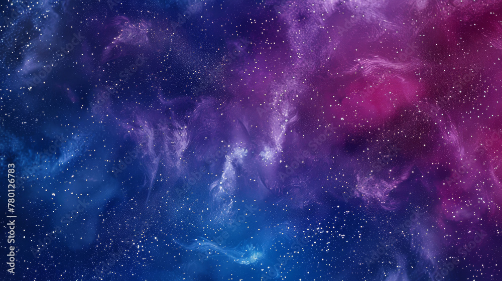 Naklejka premium Deep space nebula, depicting a technology-inspired starry network