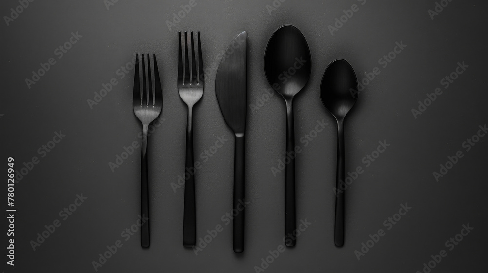 fork spoon and knife black background fork spoon and knife black background