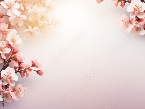 Delicate floral background, ideal for spring and summer, with free space © Llama-World-studio