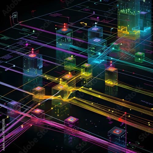 Colorful Diagram Depicting Data Flow within an MQ Server