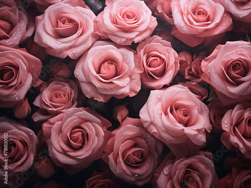 Pink roses create a captivating artistic backdrop