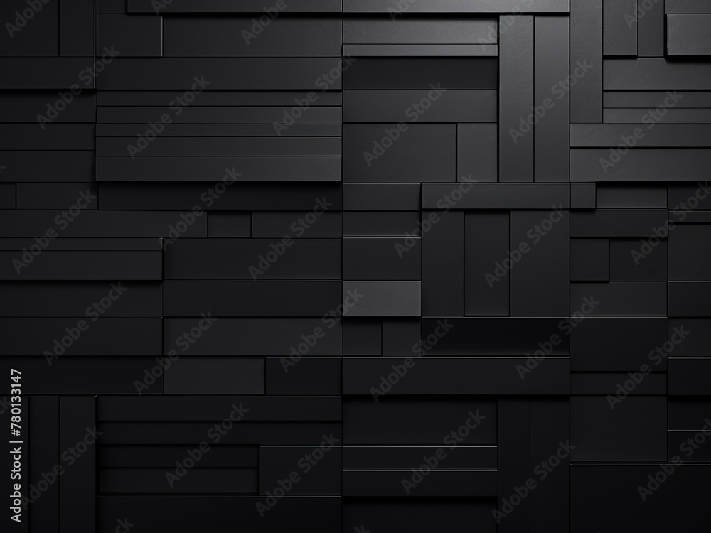 Black tile wall texture is showcased in a high-resolution 3D render Black tile wall texture is showcased in a high-resolution 3D render