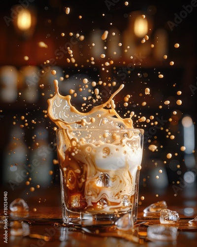 Iced coffee, refreshing indulgence for all seasons, a cool and energizing beverage to beat the heat, crafted with care to deliver a satisfying blend of rich flavor and invigorating chill. © Ruslan Batiuk