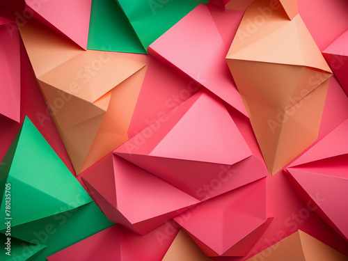 Pink and green cardboard backdrop adds vibrancy to any composition