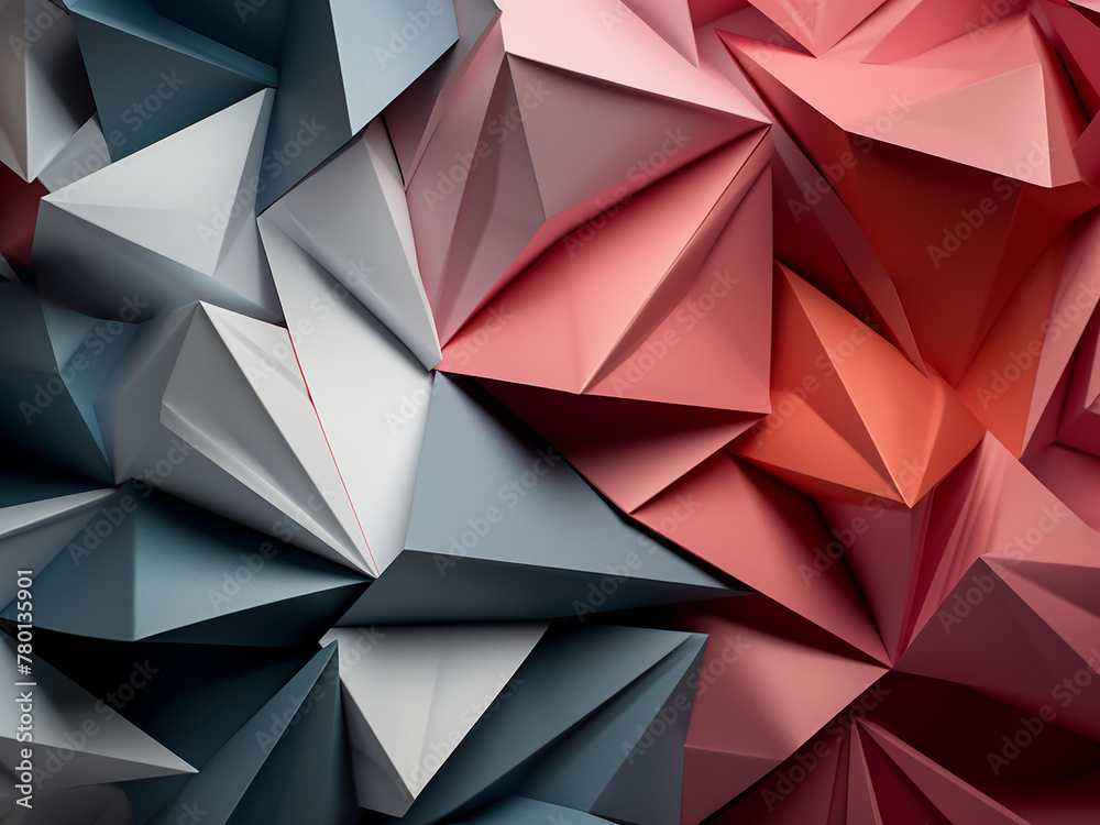 Geometric paper elements create an abstract composition Geometric paper elements create an abstract composition