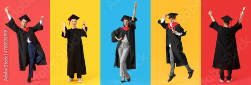 Collage of happy graduating...