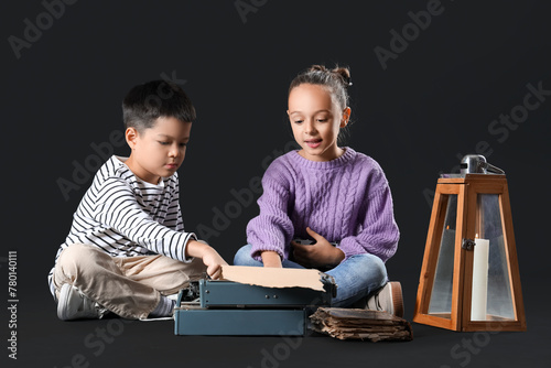 Cute little children with a...