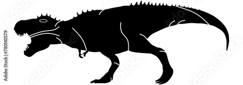 Silhouette of tyranosaurus rex - illustration of t-rex photo