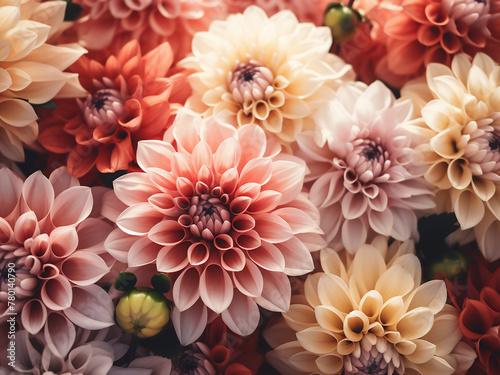 Flowers, adorned with colorful filters, create a captivating background © Llama-World-studio