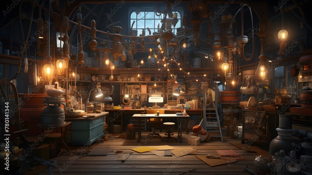 Create a crismis crafting workshop where AI-generated characters collaborate to build unique digital gifts for one another