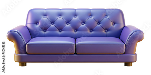 Modern sofa isolated on white background. Furniture for home. Sofa for room, living room and bedroom. Design for mockup.