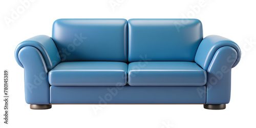 Modern sofa isolated on white background. Furniture for home. Sofa for room, living room and bedroom. Design for mockup.