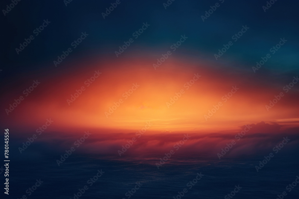 Abstract Ocean Horizon at Sunset