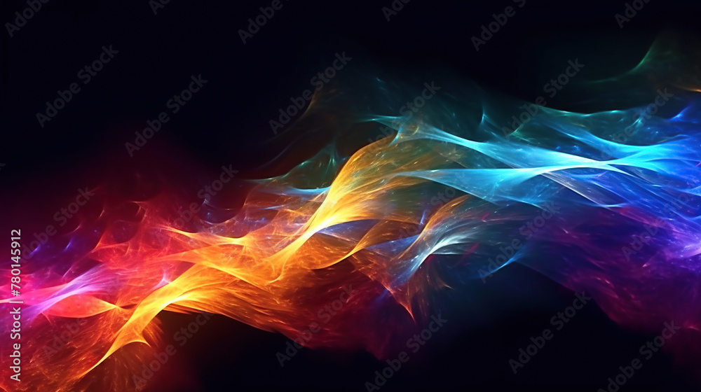 Abstract background. Beautiful light. Magic sparks Generative AI