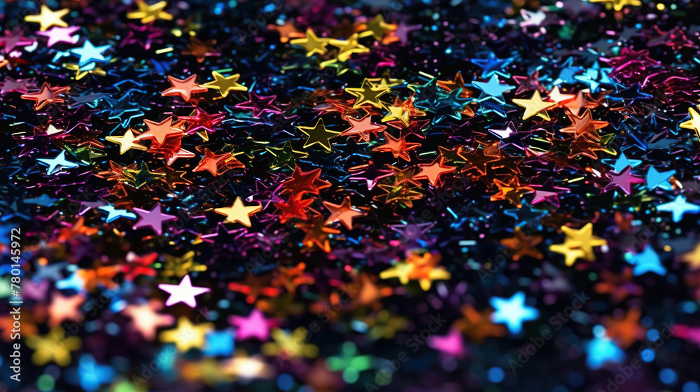 small shiny colorful stars Generative AI