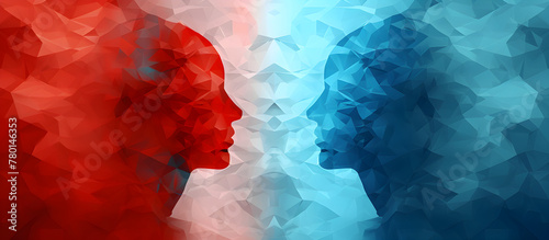 Image representing Mental Health Awareness Month in May, focusing on understanding bipolar disorder, mood disorders, and the concept of dual personality in psychology. photo