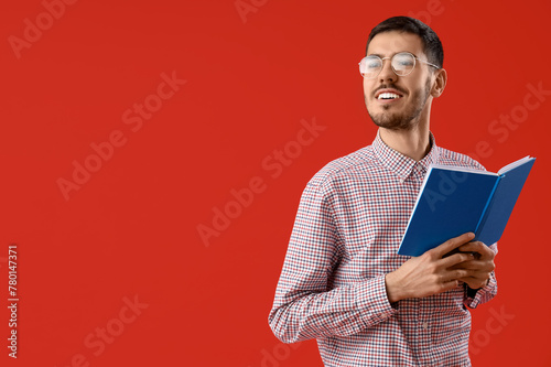 Young man in eyeglasses wit...