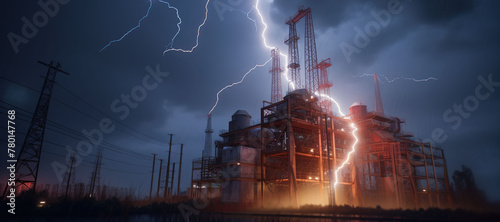 power plants, electricity, lightning 58