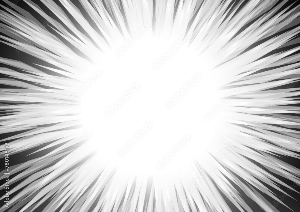白背景の放射ラインイメージ背景