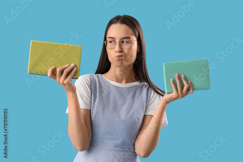 Thoughtful young woman in e...