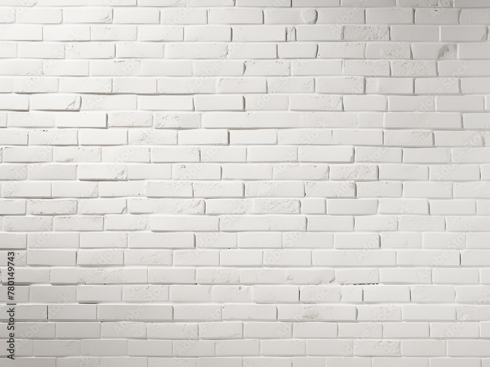 Fototapeta premium A simple white brick wall serves as a versatile background option