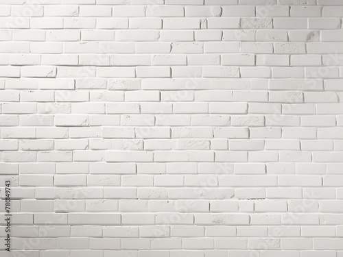 A simple white brick wall serves as a versatile background option