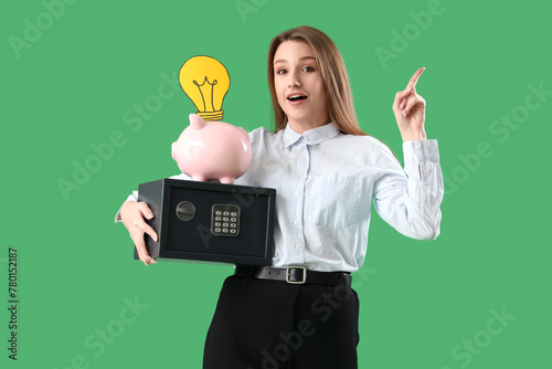 Beautiful young shocked wom...