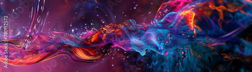 Vibrant digital art creation, a canvas of neon colors and futuristic themes, imagination unleashed