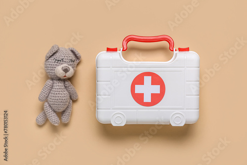 Toy first aid kit with tedd...
