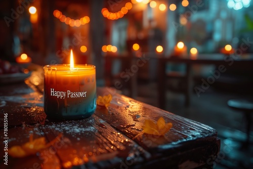 A single candle glowing with the words 