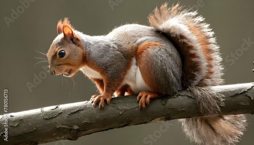 A-Squirrel-With-Its-Tail-Wrapped-Around-A-Branch- 3
