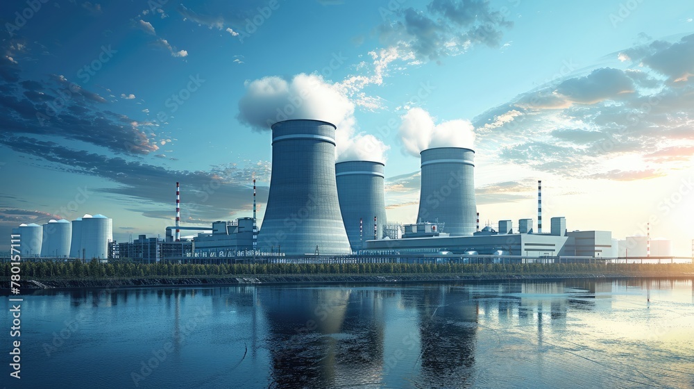Thermal power plant concept, industrial area