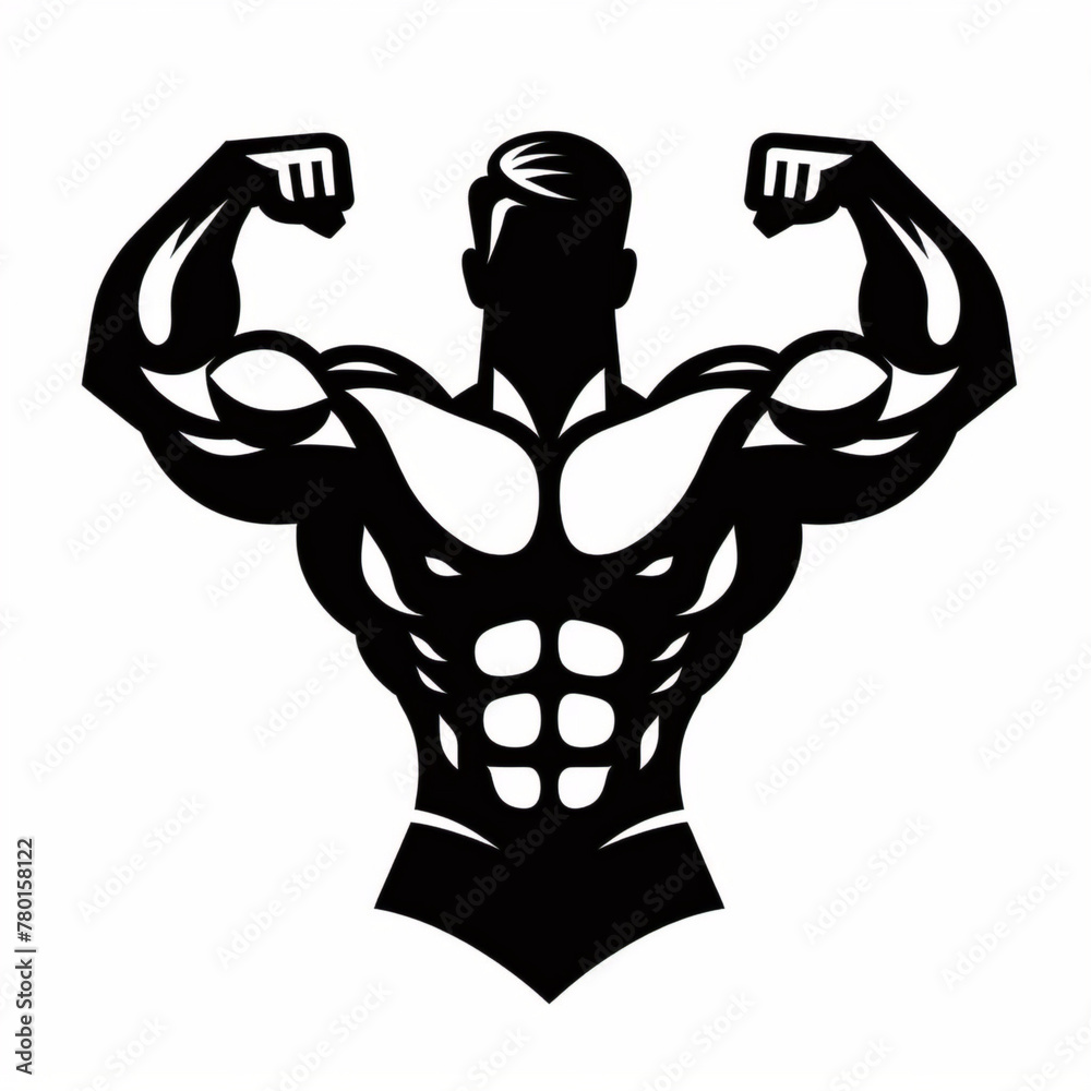 Fototapeta premium The Inked Icon A Bodybuilder Caricature That Celebrates Strength and Willpower From Gym Rat to Graphic Inspiration A Bodybuilder Caricature to Motivate Your Hustle