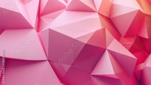 Abstract Pink Geometric Shapes Background