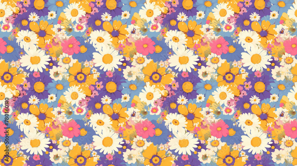 Gerbera daisy spread, cheerful and bold, diverse palette Gerbera daisy spread, cheerful and bold, diverse palette