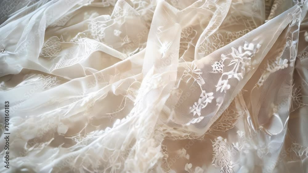 Intricate, delicate designs intertwine in a close-up of elegant lace fabric, forming organic patterns reminiscent of flowers and leaves. Intricate, delicate designs intertwine in a close-up of elegant lace fabric, forming organic patterns reminiscent of flowers and leaves.