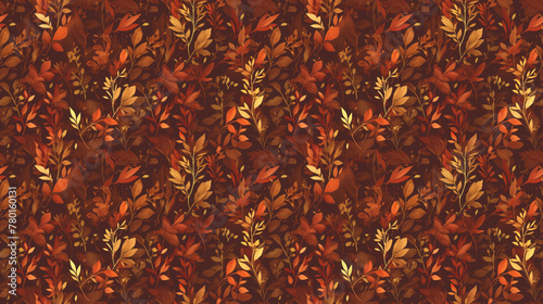 Gingersnap leaf pattern, spiced colors, warm tones photo