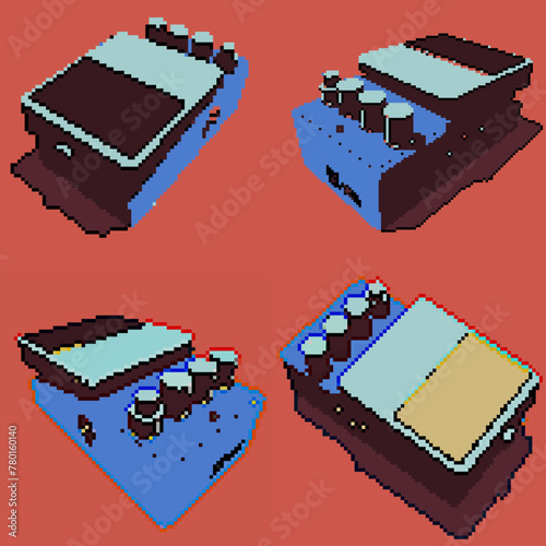 guitar effect pixel art 