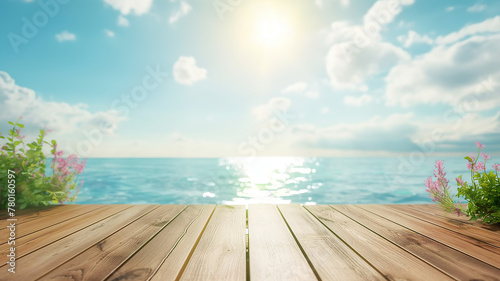 wooden pier and sea