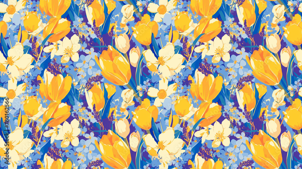 Tulip and hyacinth mix, bright bulbs, spring’s essence Tulip and hyacinth mix, bright bulbs, spring’s essence