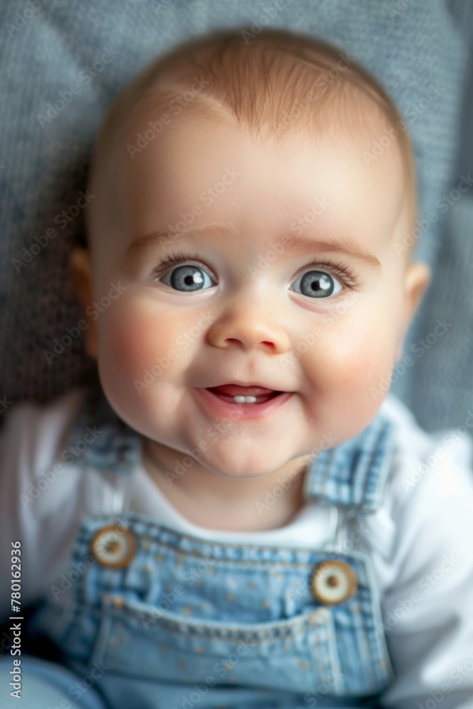 A portrait of a baby with a playful expression. The eyes are twinkling and the lips are curled into a smile. The baby is mischievous and fun-loving. A portrait of a baby with a playful expression. The eyes are twinkling and the lips are curled into a smile. The baby is mischievous and fun-loving.