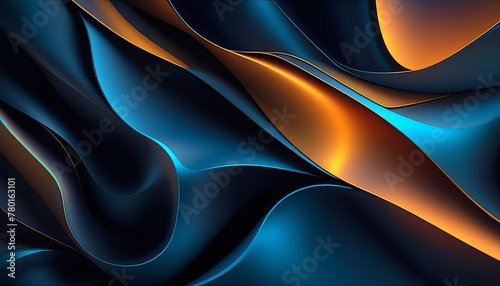 Modern Black Blue Abstract Background in 4