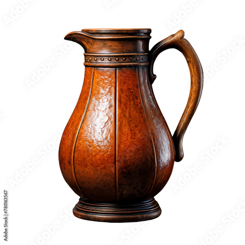 Medieval brown earthenware isolated on transparent background