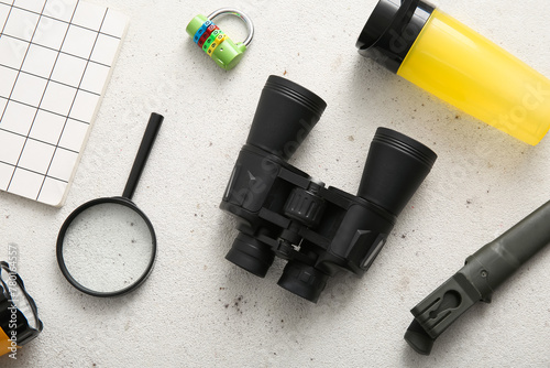 Binoculars and travel items...