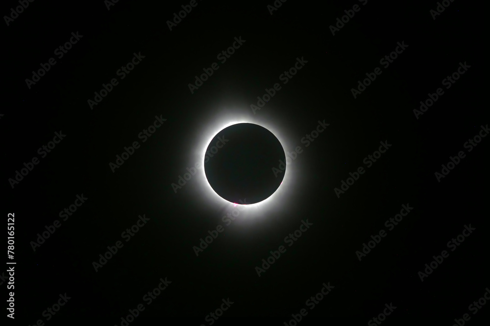A view of the 2024 total solar eclipse in North America. - obrazy, fototapety, plakaty 