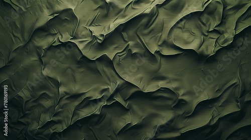 Modern Abstract wave silk fabric textured gradient background, wallpaper with color theme of military green photo