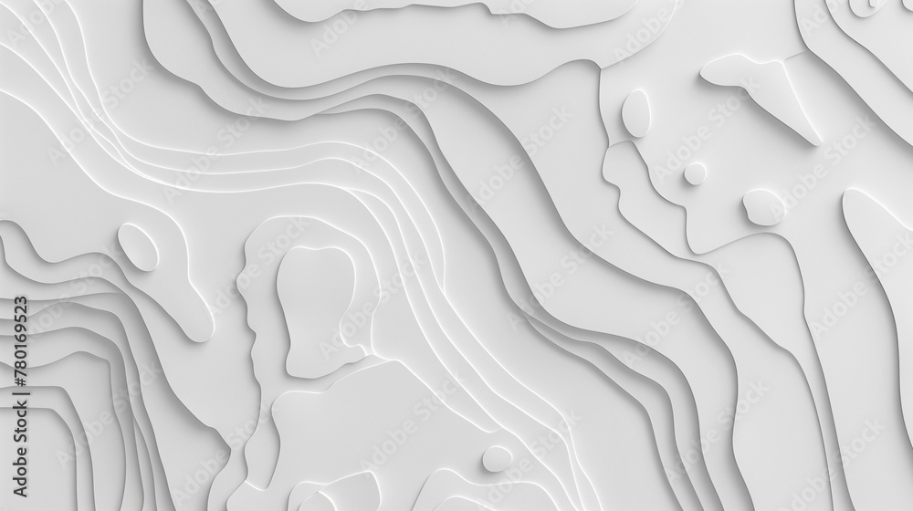 white contour map topview white contour map topview