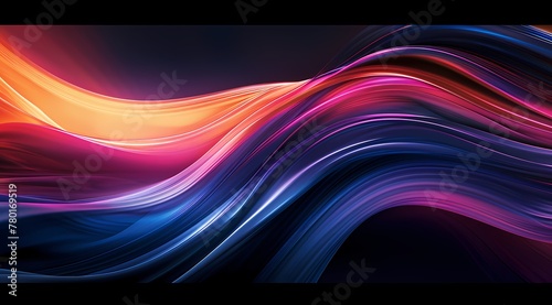 Modern Abstract wave silk fabric textured gradient background, wallpaper with color theme of Neon purple