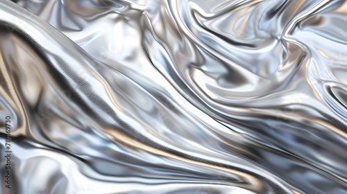 Modern Abstract wave fabric textured gradient background, wallpaper with color theme of silver shine
