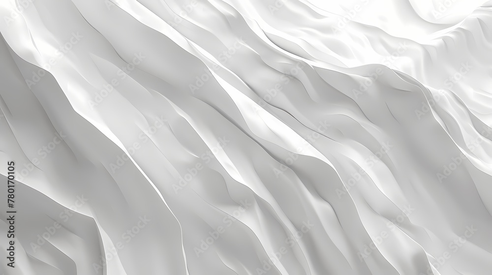 Modern Abstract wave silk fabric textured gradient background, wallpaper with color theme of white slide